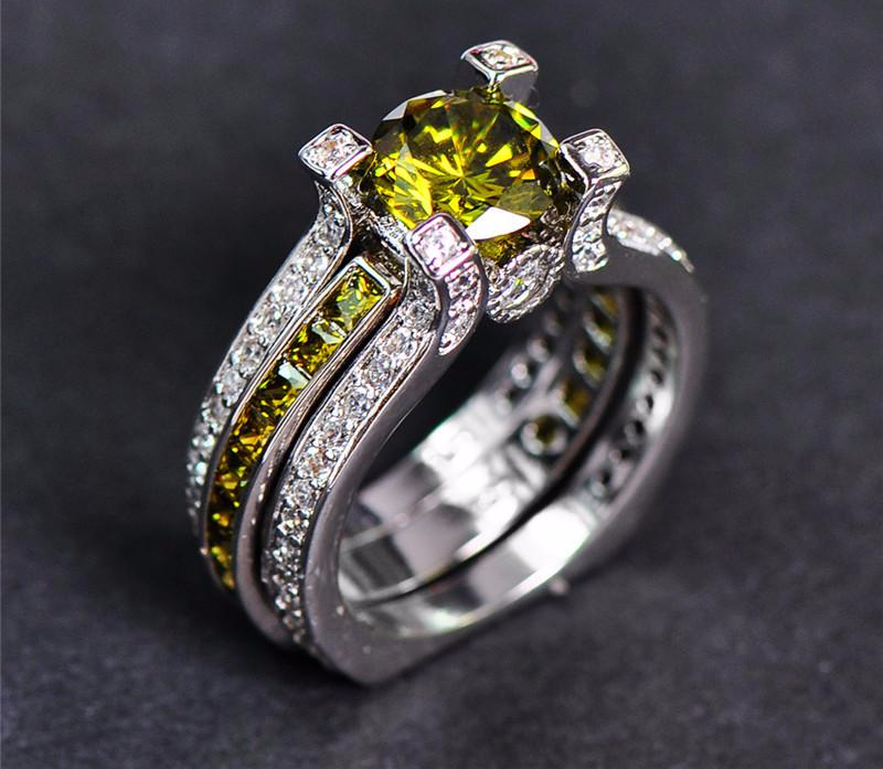 Green Zircon Ring