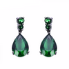 Water Drop Green Earrings