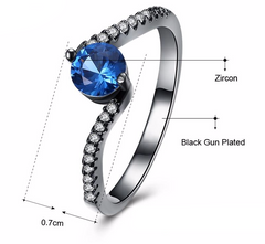 Charming Blue  Zircon Ring