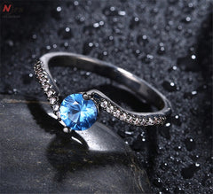 Charming Blue  Zircon Ring