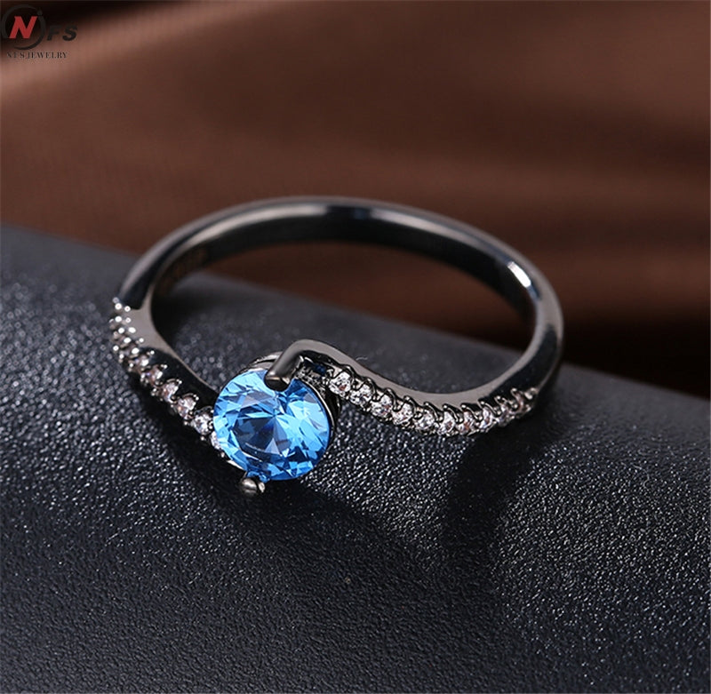 Charming Blue  Zircon Ring