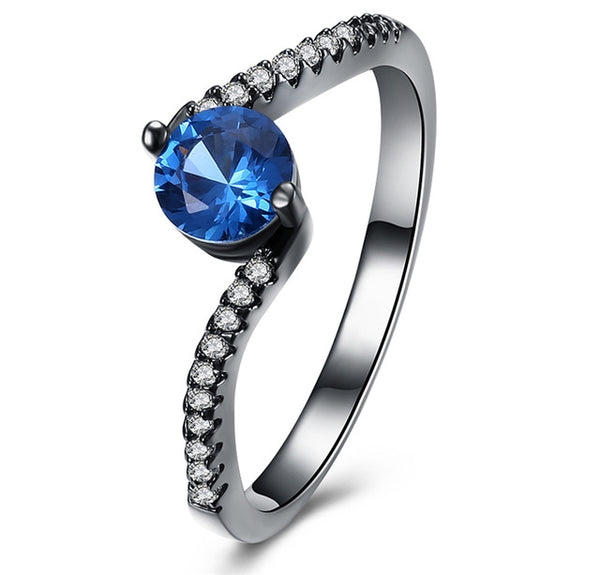 Charming Blue  Zircon Ring